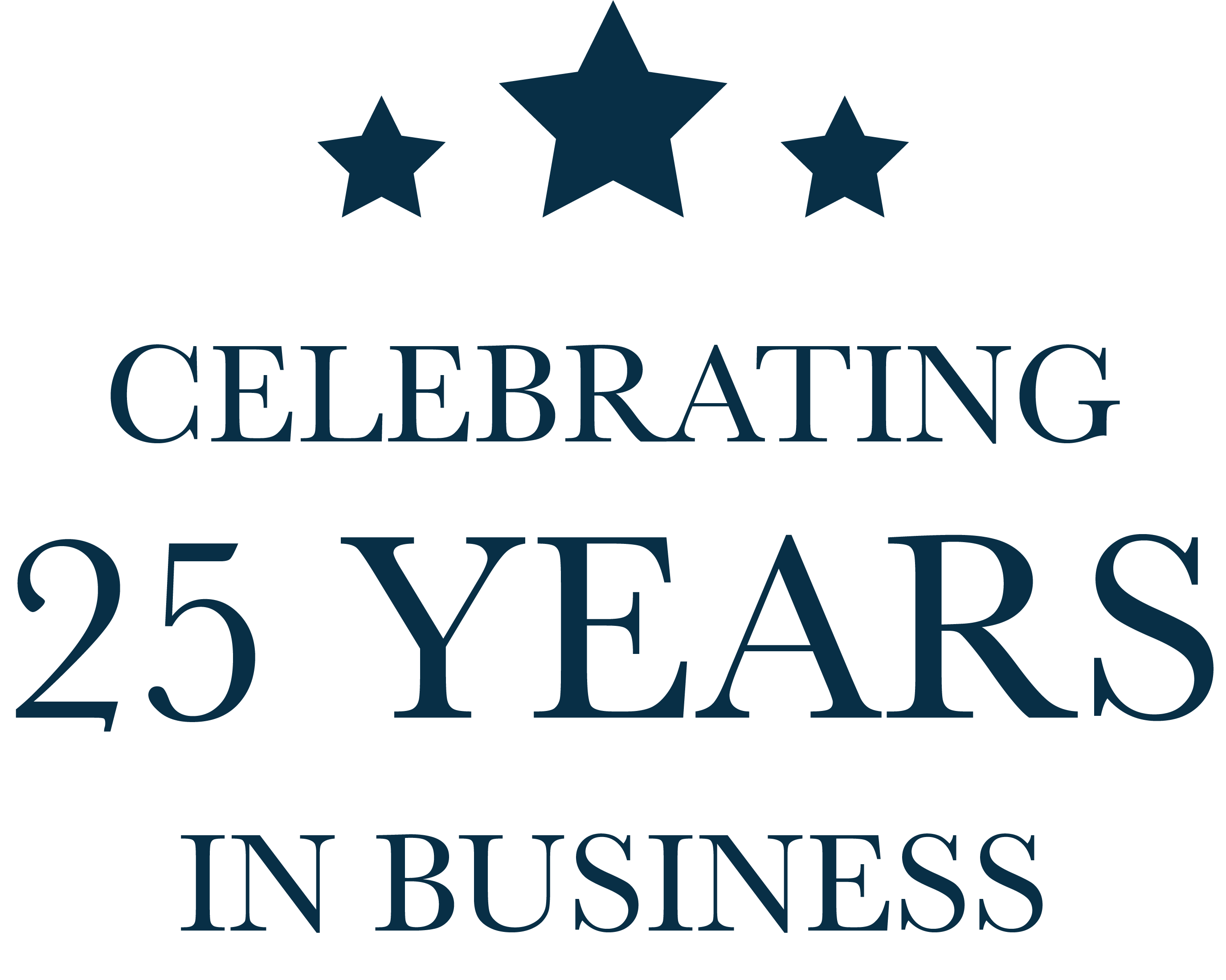 Celebrating 25 Years In Business Icon